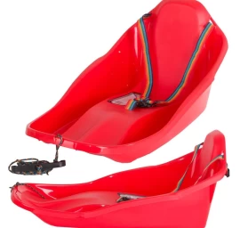 Mini Topo Plastikinės Rogutės Raudonos Spalvos