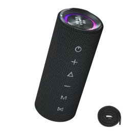 Mirtune C2 24w bluetooth Nešiojamoji Kolonėlė + Usb-c Aux Kabeliai - Juoda