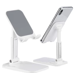 Mobiliojo Telefono Stovas Planšetiniam Kompiuteriui 4-8&#039;&#039;, Sulankstomas Stalinis Stovas, Baltas