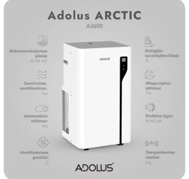 Mobilus oro kondicionierius Adolus ARCTIC A3600 su lango tarpine