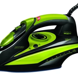 MPM MZE-04 iron Dry &amp; Steam iron Ceramic soleplate 2400 W Black, Green