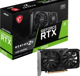 Msi Geforce Rtx 3050 Ventus 2x E Oc 6gb Gddr6 (v812-055r) Vaizdo Plokštė