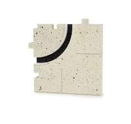 Muliažas plyšiniam priglaistomam difuzoriui ERGOVENT LINEO Pro Puzzle 1 plyšys 20mm APVALUS kampas