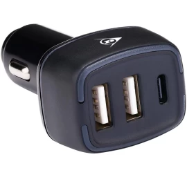 Multi 2x Usb A + Usb C Automobilinis įkroviklis Dunlop