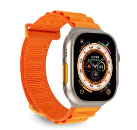 Nailoninis Dirželis, Skirtas apple Watch 42 44 45 49 Mm Extreme - Oranžinis