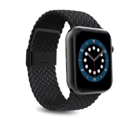 Nailoninis Dirželis, Skirtas apple Watch 42 44 45 49 Mm Kilpai - Juodas