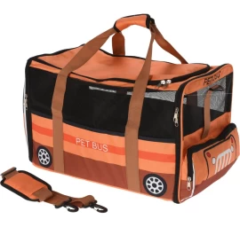 Naminių Gyvūnėlių Vežimėlis 52x30x32,5cm Pet Bus Oranžinis