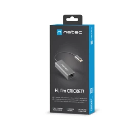 Natec Laidinė Tinklo Kortelė Cricket Usb-c 3.1 - Rj-45 1gb Su Kabeliu Nnc-1925