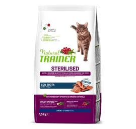 NATURAL TRAINER Cat adult Sterilised TROUT su upėtakiu 1.5kg (6), 965692