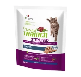 NATURAL TRAINER Cat adult Sterilised TROUT su upėtakiu 300g, 965485
