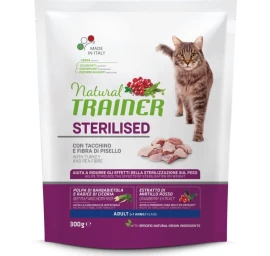 NATURAL TRAINER Cat Adult Sterilised TURKEY su kalakutiena 300g, 924907