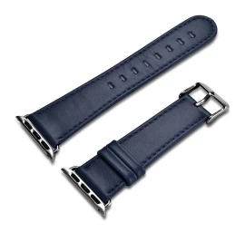 Natūralios Odos Dirželis apple Watch 1-3 38 Mm Odinis Derliaus Dirželis Tamsiai Mėlynos Spalvos
