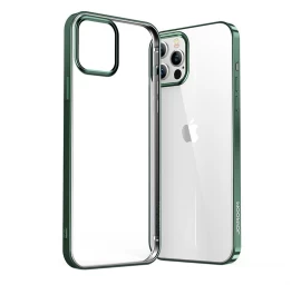 Nbs Itin Plonas Permatomas Dėklas Su Metaliniu Rėmeliu, Skirtas iphone 12 Pro Max, žalias