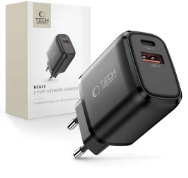 Nca20 Usb-a Usb-c Pd Qc 20w Tinklo įkroviklis - Juodas
