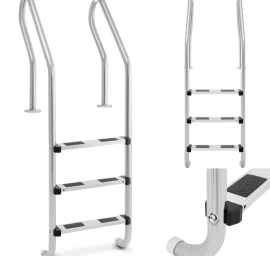 Nerūdijančio Plieno Baseino Kopėčios 3 Pakopos 1600 Mm