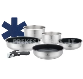 Nerūdijančio plieno puodų rinkinys 9 dalių, ZT-31330