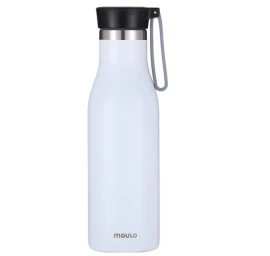Nerūdijančio plieno vandens butelis, termosas Moulo Puls, 500 ml, Balta (Ekspozicinė prekė)