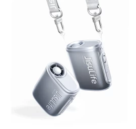Nešiojamasis Mini Ventiliatorius Su Dirželiu 4500 Mah - Juodas