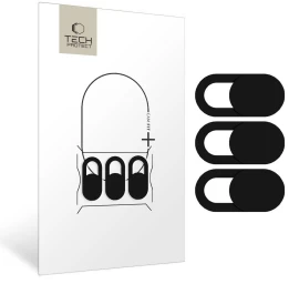 Nešiojamojo Kompiuterio Kameros Dangtelis Juodas - 3 Vnt.