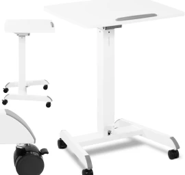 Nešiojamojo Kompiuterio Pakreipiamas Reguliuojamas Stovelis Ant Ratukų 60 X 52 Cm 760 - 1130 Mm Nešiojamojo Kompiuterio Pakreipiamas Reguliuojamas Stovelis Ant Ratukų 60 X 52 Cm 760 - 1130 Mm