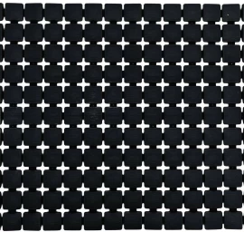 Neslystantis vonios kilimėlis Ridder Nevis, juodas, 39x68cm, 6108010