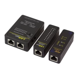Network cable tester     with PoE finder