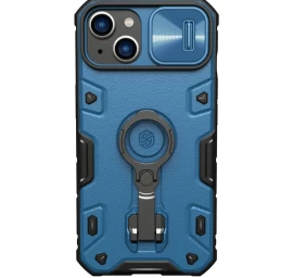 Nillkin Camshield Armor Pro Dėklas Iphone 14 Plus šarvuotas Dangtelis Su Kameros Skydo žiediniu Stovu Mėlynas Nillkin Camshield Armor Pro Dėklas Iphone 14 Plus šarvuotas Dangtelis Su Kameros Skydo žiediniu Stovu Mėlynas