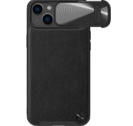Nillkin Camshield Leather S Case Iphone 14 Plus Juodas Dangtelis Su Kameros Dangteliu
