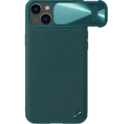 Nillkin Camshield Odinis S Dėklas Iphone 14 Plus Su žaliu Fotoaparato Dangteliu