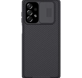 Nillkin Camshield Pro Case šarvuotas Dėklas Kameros Dangtelis Samsung Galaxy A73 Juodas