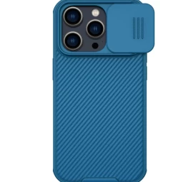 nillkin Camshield Pro Dėklas iphone 14 Pro - Tvirtas Dangtelis Su Kameros Skydu, Mėlynas