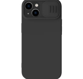 Nillkin Camshield Silky Silicone Case For Iphone 14 Plus Black Dangtelis Su Kameros Apsauga