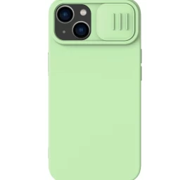 Nillkin Camshield Silky Silicone Case Iphone 14 Dėklas Su Kameros Dangteliu, žalias