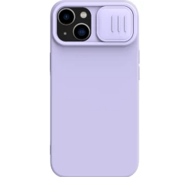 nillkin Camshield Silky Silikoninis Dėklas iphone 14 Plus Su Kameros Dangteliu, Violetinės Spalvos nillkin Camshield Silky Silikoninis Dėklas iphone 14 Plus Su Kameros Dangteliu, Violetinės Spalvos