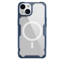 nillkin Nature Pro Magnetinis Dėklas iphone 14 Plus - Magnetinis magsafe Dangtelis, Mėlynas