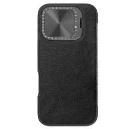 nillkin Qin Prop Odinis Dėklas Su Fotoaparato Dangteliu Ir Stovu iphone 16 Pro Max - Juodas nillkin Qin Prop Odinis Dėklas Su Fotoaparato Dangteliu Ir Stovu iphone 16 Pro Max - Juodas