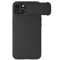 nillkin Sintetinio Pluošto S Dėklas iphone 14 Su Kameros Apsauga, Juodas