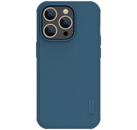 Nillkin Super Frosted Shield Pro Dėklas Iphone 14 Pro Max Galiniam Dangteliui Mėlynas