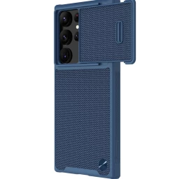 Nillkin Textured S Case Samsung Galaxy S22 Ultra šarvuotas Dėklas Su Kameros Dangteliu Mėlynas Nillkin Textured S Case Samsung Galaxy S22 Ultra šarvuotas Dėklas Su Kameros Dangteliu Mėlynas