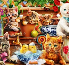 Norimpex Diamond mosaic  - Trouble Cats
