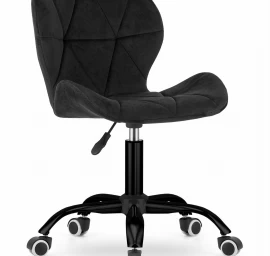 Noto Aksominė Sukamoji Kėdė - Juoda