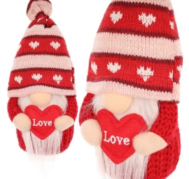 Nykštukas Su Meilės širdele 19cm Valentino Dienos Dekoracija