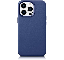 Odinis Dėklas Iphone 14 Pro Magsafe Case Leather Blue