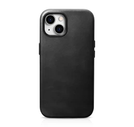 Odinis Dėklas Iphone 15 Plus Oil Wax Premium Leather Magsafe Juodas