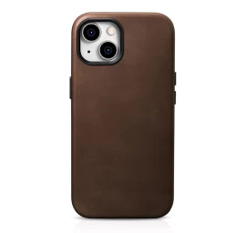 Odinis Dėklas Iphone 15 Plus Oil Wax Premium Leather Magsafe Rudos Spalvos