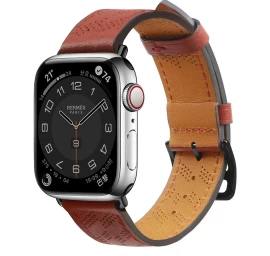 Odinis Dirželis Apple Watch Se, 9, 8, 7, 7, 6, 5, 4, 3, 2, 1 (41, 40, 38 Mm) Apyrankės Juosta Raudona