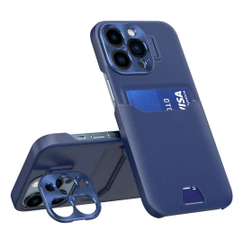 Odinis iphone 14 Pro Max Kortelių Dėklas Su Stovu, Mėlynas