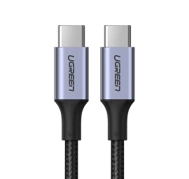Optinis Kabelis Usb-c - Usb-c Pd Qc Fcp 100w 5a 480mb/s 1,5 M - Pilkas