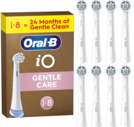 Oral-B iO Gentle Care x8 Dantų šepetėlio galvutės, Balta