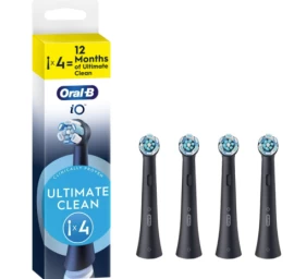 Oral-B iO Ultimate Clean x4 Dantų šepetėlio galvutės, Juoda